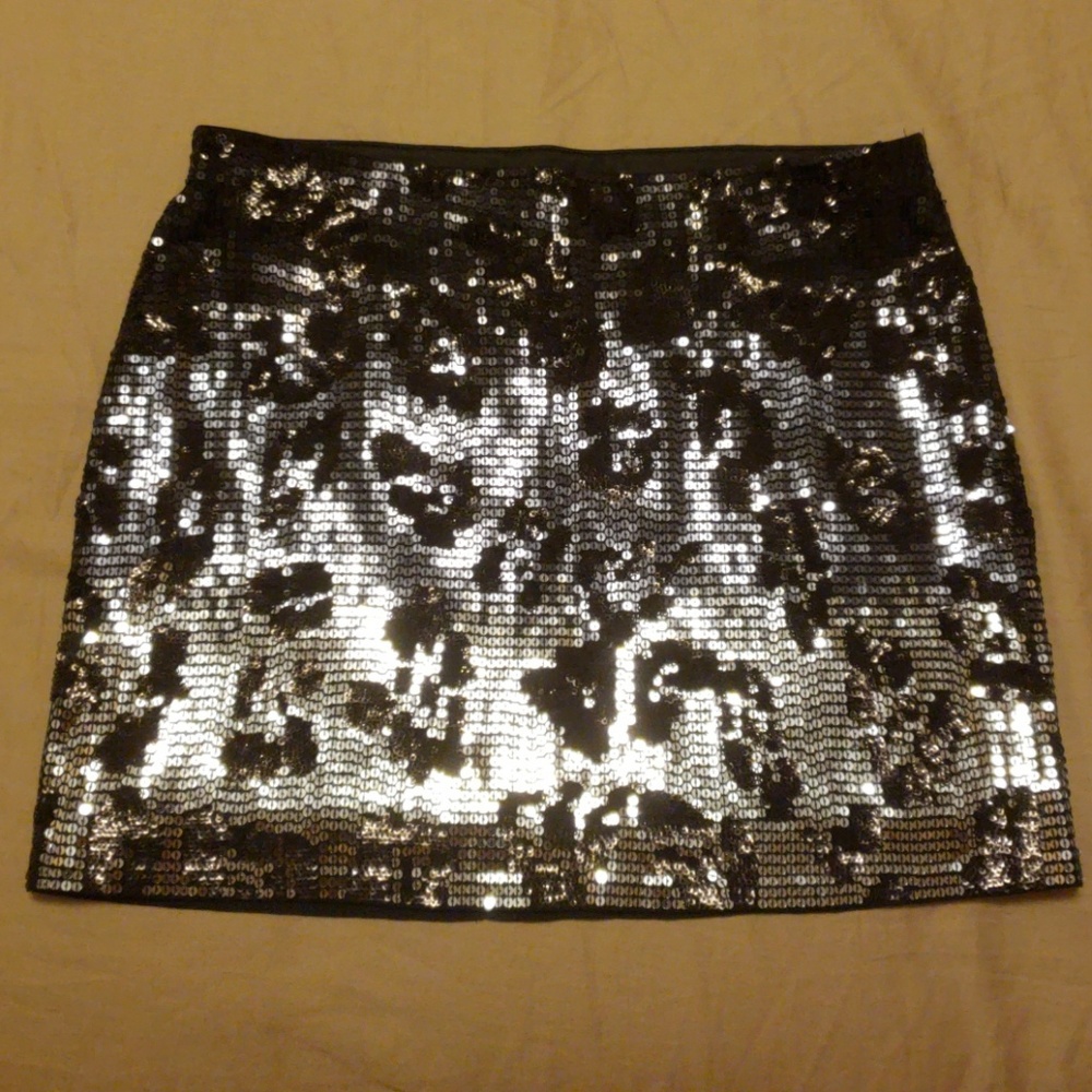 Express Black Ombre Sequins Skirt - size XS